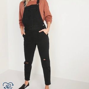 OLD NAVY OG STRAIGHT BLACK OVERALLS
